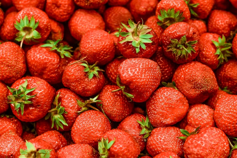 Ripe red strawberries